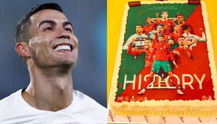 Cristiano Ronaldo gets special cake from Al-Nassrians for winning 3 Global Soccer Awards