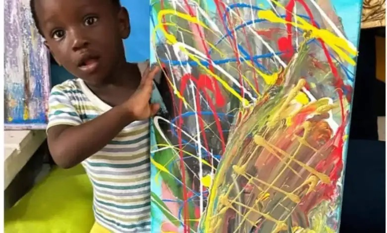 Ghanaian Toddler Breaks Youngest Male Artist Record after Over 2 Decades