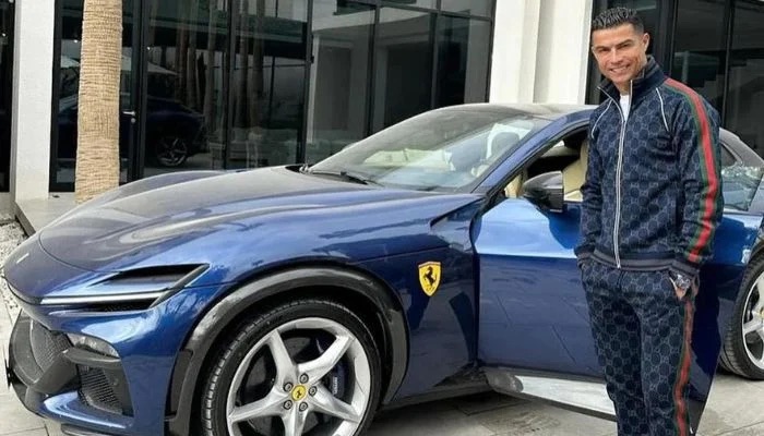 Cristiano Ronaldo shows off new Ferrari, watch worth millions of dollars